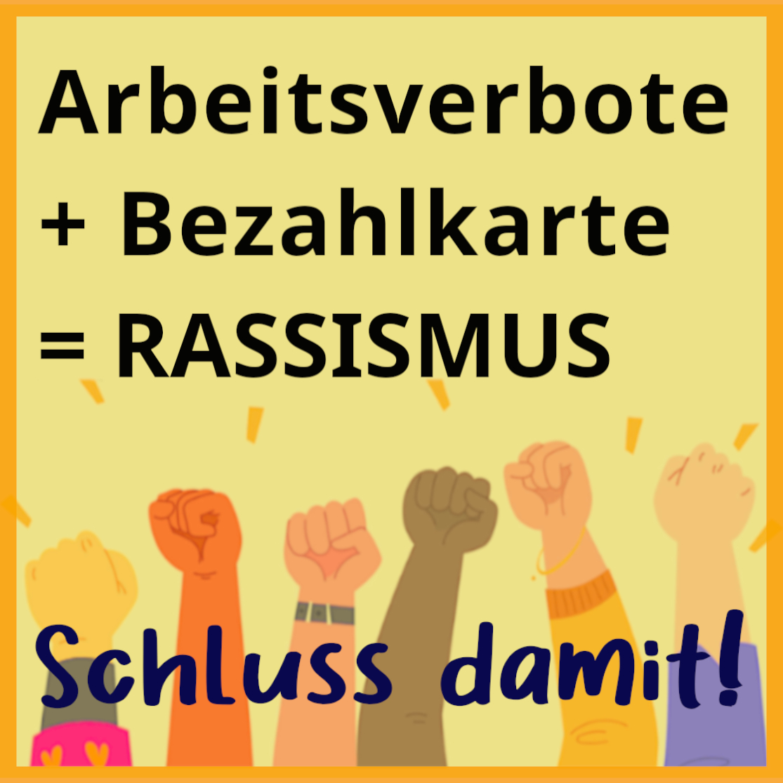 1. Mai Berlin: Aktion gegen Bezahlkarte & Arbeitsverbote